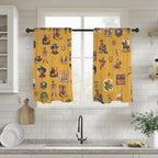 Vintage Cowboy Collage Western Curtains 28" x 40" Made in America - Qu!rk Boutique