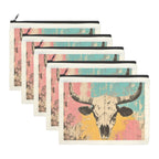 Baha Ranch Pop Western Skull Cosmetic Bag Pack of 5 Made in America - Qu!rk Boutique