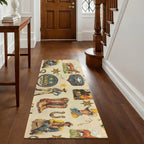 Baha Ranch Vintage Cowboy Collage Rug Runner Indoor 60" x 22" Made in America - Qu!rk Boutique