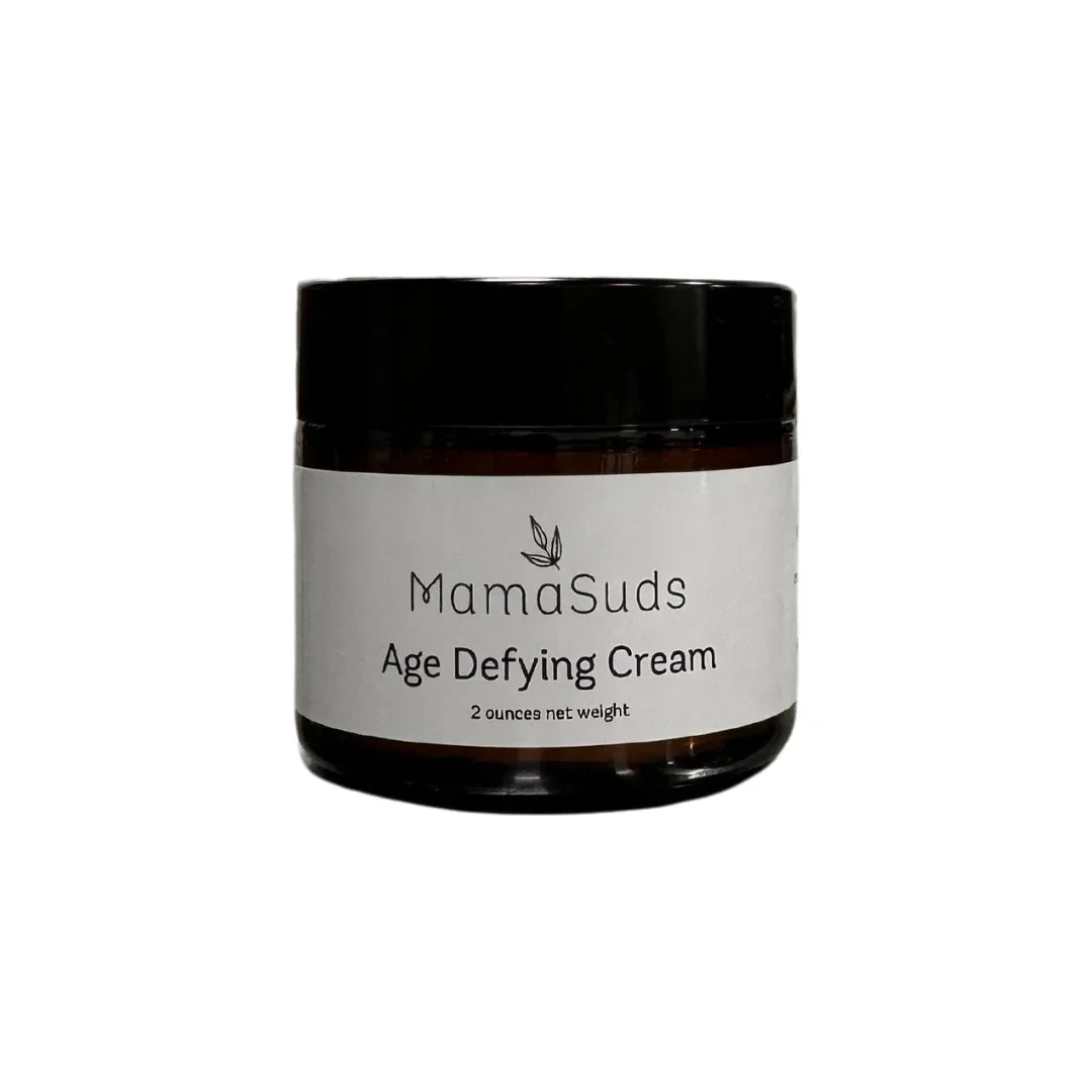 MamaSuds Age Defying Cream 2oz jar, skincare product at Qu!rk Boutique, white background
