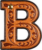 Monogrammed Initial Western Leather Look Saddle Longhorn Cowboy Cowgirl Kitchen Dish Towels Made in America - Qu!rk Boutique