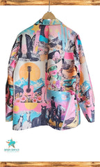 Baha Ranch Retro Pop Western Collage Blazer - Qu!rk Boutique