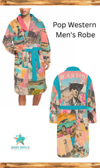 Baha Ranch Retro Pop Western Men's Robe - Qu!rk Boutique