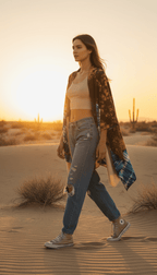 Bleached Shibori All-Season Soft Touch Shawl - Qu!rk Boutique