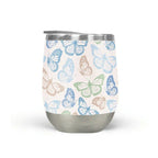 Blue Butterfly Stemless Wine Tumblers - Qu!rk Boutique