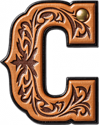 Monogrammed Initial Western Leather Look Saddle Longhorn Cowboy Cowgirl Kitchen Dish Towels Made in America - Qu!rk Boutique