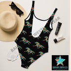 Yeehaw Aztec Horse One Piece Swimsuit - Qu!rk Boutique