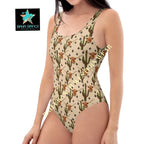 Yeehaw Longhorn Ranch Cactus One-Piece Swimsuit - Qu!rk Boutique