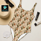 Yeehaw Longhorn Ranch Cactus One-Piece Swimsuit - Qu!rk Boutique