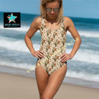Yeehaw Longhorn Ranch Cactus One-Piece Swimsuit - Qu!rk Boutique