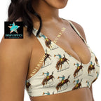Baha Ranch Yeehaw Vintage Rodeo Cowboy Bikini Top - Qu!rk Boutique