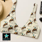 Baha Ranch Yeehaw Vintage Rodeo Cowboy Bikini Top - Qu!rk Boutique