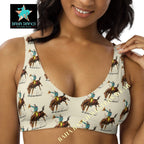 Baha Ranch Yeehaw Vintage Rodeo Cowboy Bikini Top - Qu!rk Boutique