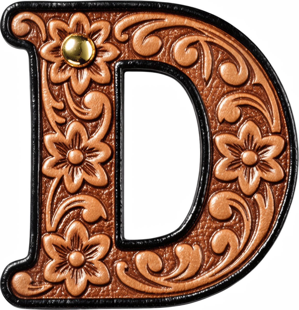 Monogrammed Initial Western Leather Look Saddle Longhorn Cowboy Cowgirl Kitchen Dish Towels Made in America - Qu!rk Boutique