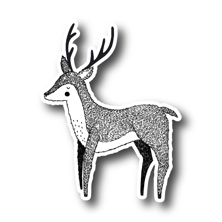 Christmas Deer Sticker