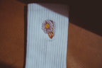 🌕 Flower Power Embroidered Socks - Qu!rk Boutique
