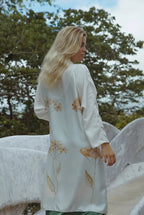 The Goddess Silk Robe in Azulik Flowers - Qu!rk Boutique