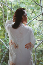 The Goddess Silk Robe in Azulik Flowers - Qu!rk Boutique