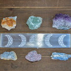 Moon Phase with Tree of Life Engraved Selenite Bar - Qu!rk Boutique