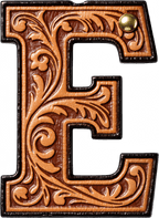Monogrammed Initial Western Leather Look Saddle Longhorn Cowboy Cowgirl Kitchen Dish Towels Made in America - Qu!rk Boutique