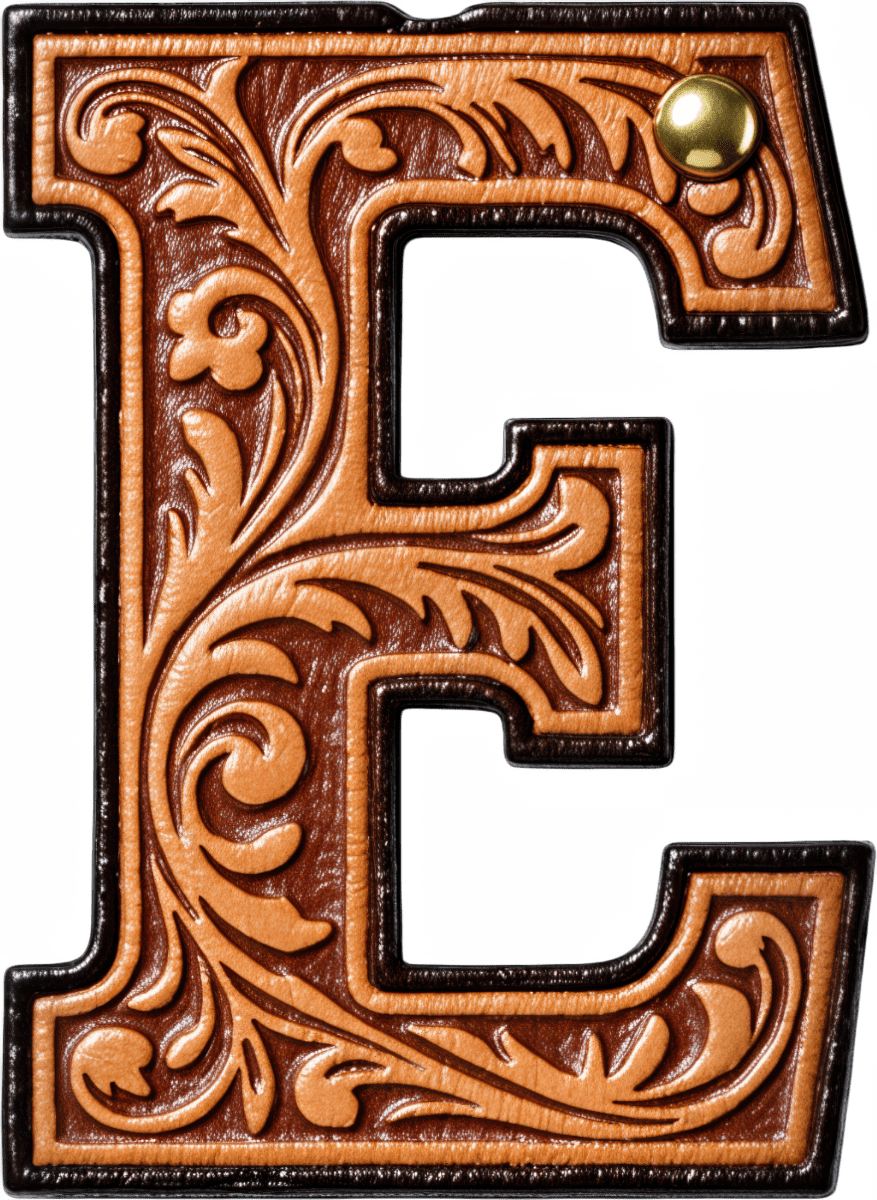 Monogrammed Initial Western Leather Look Saddle Longhorn Cowboy Cowgirl Kitchen Dish Towels Made in America - Qu!rk Boutique