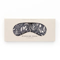 Migraine eye mask with mystical mushroom and crystal pattern in beige packaging by Slow North