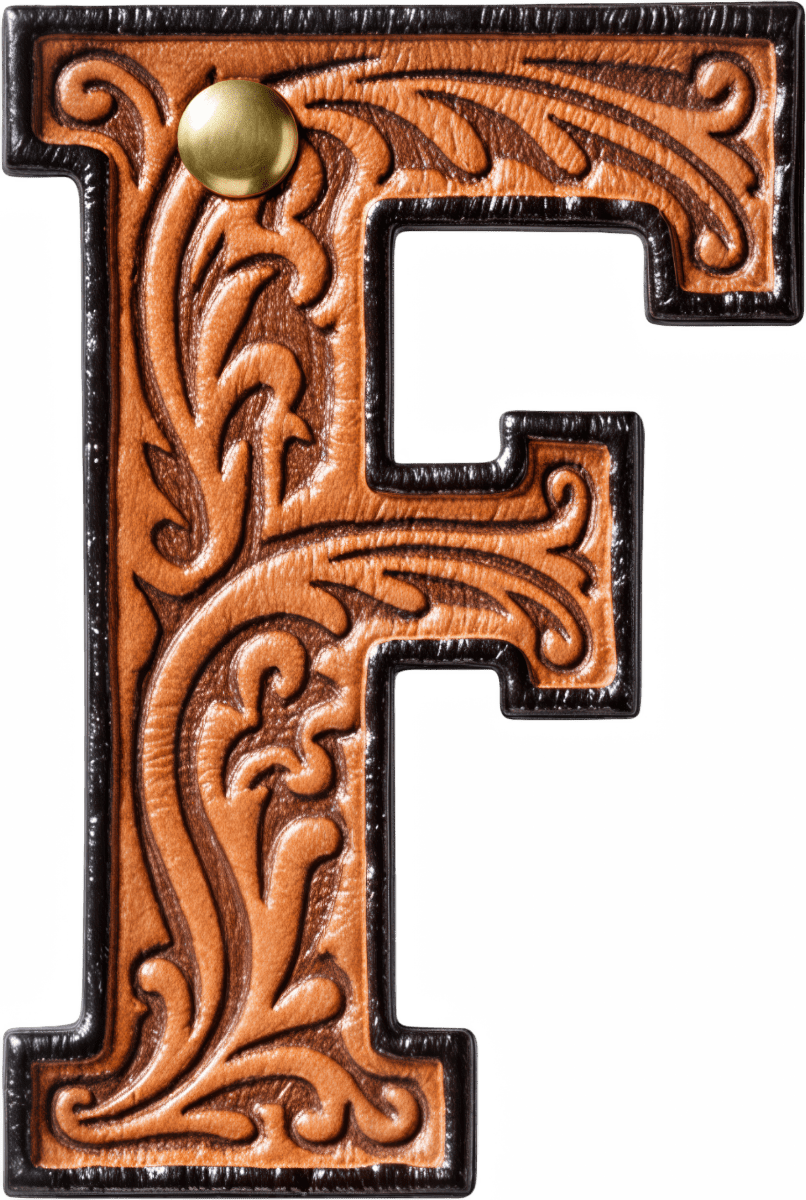 Monogrammed Initial Western Leather Look Saddle Longhorn Cowboy Cowgirl Kitchen Dish Towels Made in America - Qu!rk Boutique