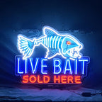 Fangtooth Live Bait Sold Here Neon Signs Light - Qu!rk Boutique