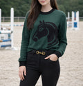 Neon Spur Heritage Horse Crew-Neck Sweater