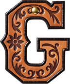 Monogrammed Initial Western Leather Look Saddle Longhorn Cowboy Cowgirl Kitchen Dish Towels Made in America - Qu!rk Boutique