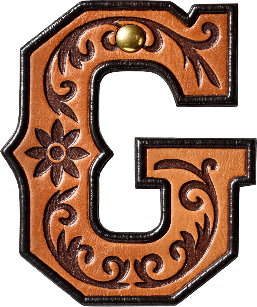 Monogrammed Initial Western Leather Look Saddle Longhorn Cowboy Cowgirl Kitchen Dish Towels Made in America - Qu!rk Boutique