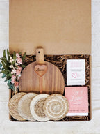 Personalized Gift Box With Wood board, Wood Spoon, Tea And Cookies - Qu!rk Boutique