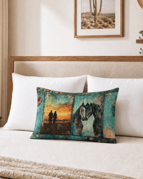 Baha Ranch Turquoise Dreams Pillow Case Made in America - Qu!rk Boutique