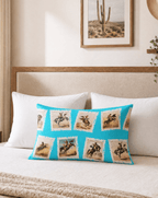 Baha Ranch Cowboy Stamp Turquoise Pillowcase Made in America - Qu!rk Boutique