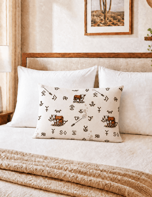 Baha Ranch Hereford Brands Pillowcase Made in America - Qu!rk Boutique