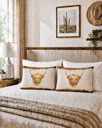 Baha Ranch Howdy Highland Pillowcase Made in America - Qu!rk Boutique