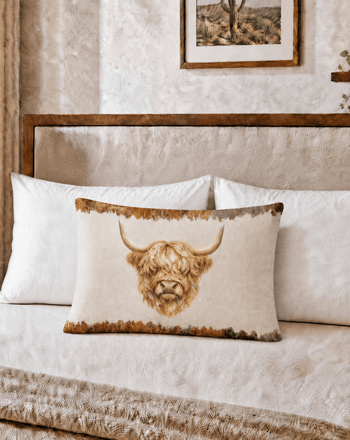 Baha Ranch Howdy Highland Pillowcase Made in America - Qu!rk Boutique