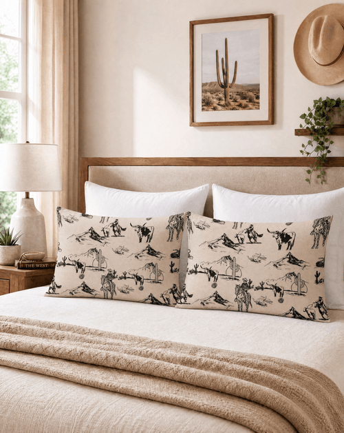 Baha Ranch Ranch Life Beige Pillowcase Made in America - Qu!rk Boutique
