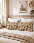 Baha Ranch Cactus Longhorn Pillow Case Made in America - Qu!rk Boutique