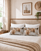 Baha Ranch Highland Herd Pillowcase Made in America - Qu!rk Boutique