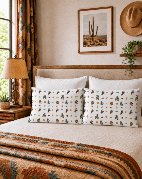 Baha Ranch the Last roundup Collage Pillow Case Made in America - Qu!rk Boutique