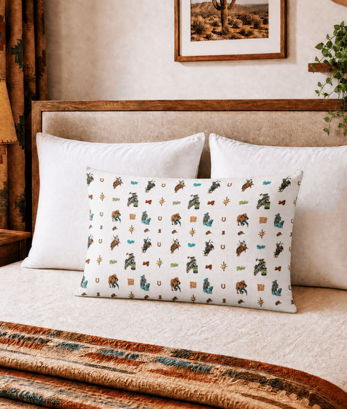 Baha Ranch the Last roundup Collage Pillow Case Made in America - Qu!rk Boutique