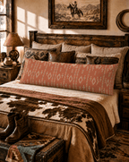 Baha Ranch Brown Aztec Body Pillow Cover Made in America - Qu!rk Boutique