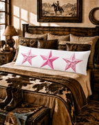Baha Ranch Pink Cowgirl Stars Body Pillow Cover Made in America - Qu!rk Boutique
