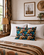 Baha Ranch Colorful Horses Pillowcase Made in America - Qu!rk Boutique