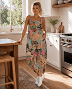 Baha Ranch Pop Western Collage Relaxed Fit Jumpsuit - Qu!rk Boutique