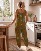 Baha Ranch The Last Roundup Western Rodeo Overalls Jumpsuit Brown - Qu!rk Boutique