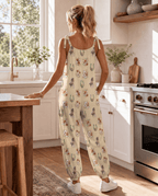 Baha Ranch Floral Horse Western Country Girl Overalls Jumpsuit - Qu!rk Boutique