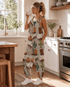 Cactus Boots Hat Western Overalls Jumpsuit - Qu!rk Boutique