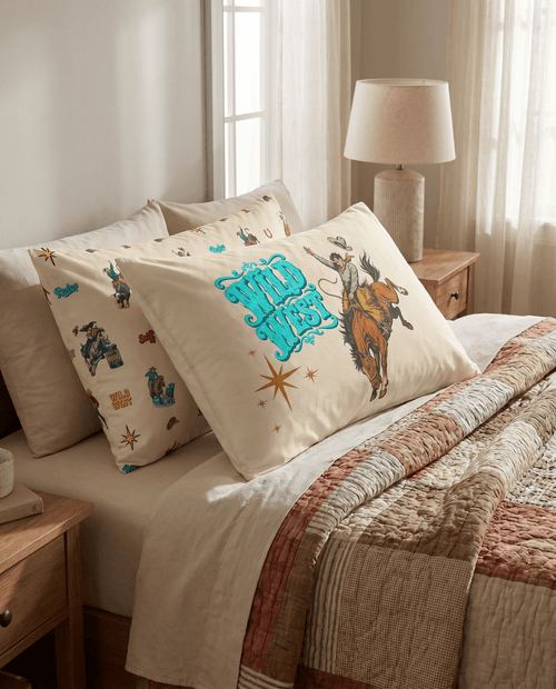 Baha Ranch The Last Roundup Bronc Rider Wild West Pillow Case Made in America - Qu!rk Boutique